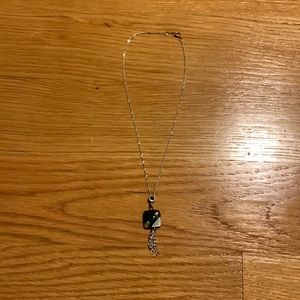 Silver Glass Art Necklace